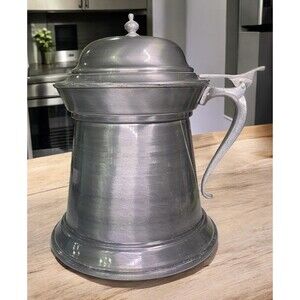 VTG Pewter Tone Insulated Ice Bucket Beer Stein Shaped Barware Lazar Handcrafted